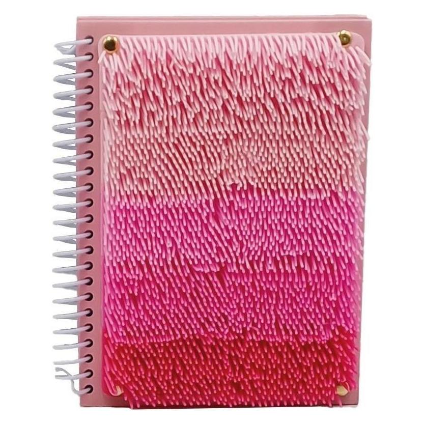 Stnux Rosa Sinnesnotizbuch mit Fransen (A5, Kariert, Harter Einband) (STN9025)