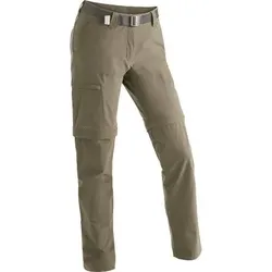 MAIER SPORTS Damen Hose Inara slim zip Da-Zip Off Hose el., Größe 34 in Braun Braun