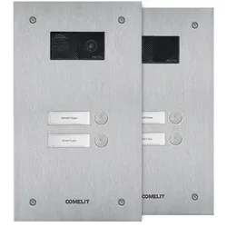 Comelit IX0102U Frontplatte Steel-Switch, 2 Tasten, 1-reihig, V4A