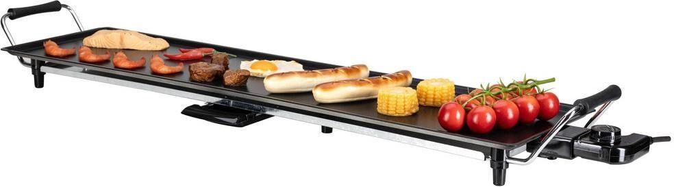 Tischgrill NOUVEL "Teppanyaki Grill 90 1800 W", schwarz, B:100cm H:11cm, Kontaktgrill_Standgrill_Tischgrill_Teppanyakigrill, Tischgrill schwarz Einheitsgröße