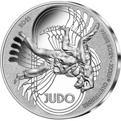 Frankreich: 2er-Set-Silbermünzen Judo & Schwimmen