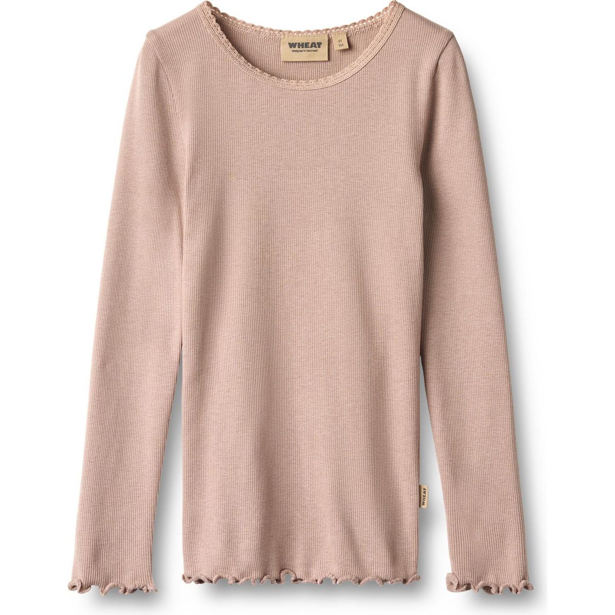 Wheat Rib T-shirt Long Sleeve Reese dry rose (1135) 140 0151-007-1135-140/10y