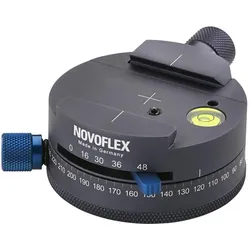 Novoflex Panoramaplatte mit Schnellkupplung, Rastungen (Stativ Schnellwechselplatte), Stativ Zubehör, Grau