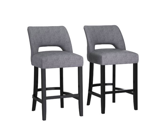 Barhocker SIVARA 2er Set anthrazit