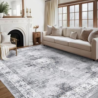 Garvee Misty Oriental Washable Area Rug