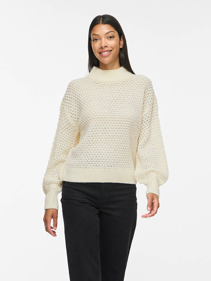 Vila Pullover in Creme - S