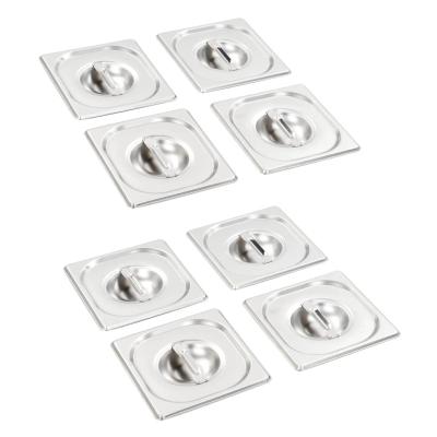 vidaXL Deckel für GN 1/6 Behälter 8 Stk. Edelstahl