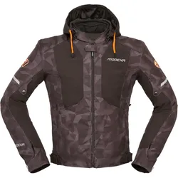 Modeka Jakson Camo 2in1, Textiljacke wasserdicht - Schwarz/Dunkelgrau - S