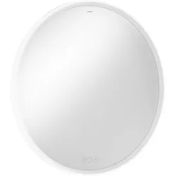 hansgrohe Xarita S Spiegel, LED-Beleuchtung mit kapazitiven Berührungssensor, 900x50x900mm, Mattweiß, Spiegelheizung, 54981700