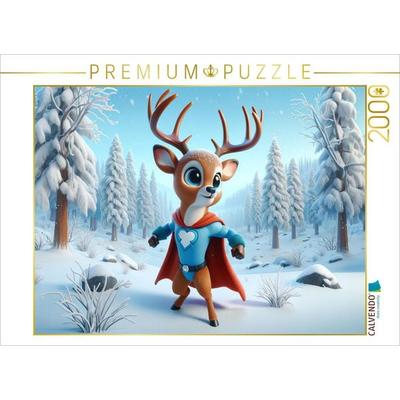 CALVENDO Puzzle Ein frostiges Superheldenabenteuer | 2000 Teile Lege-Größe 90x67cm Foto-Puzzle für glückliche Stunden