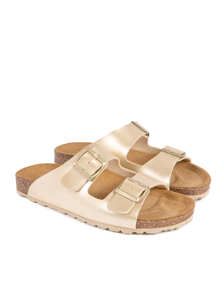BABUNKERS Family Pantoletten in Gold - 39