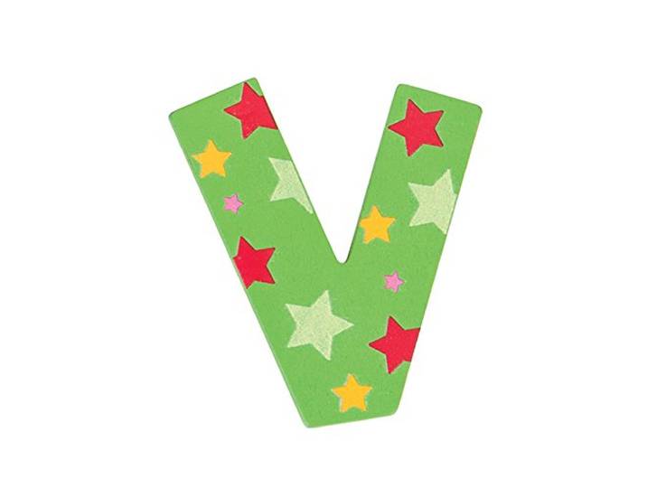 Bigjigs Toys Star Letter V (Groen)