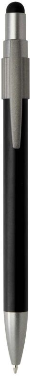 Stylo bille publicitaire à toupie antistress et encre bleue Rill noir