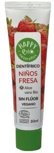 Happy Bio Dentífrico Niños sin Flúor Fresa 50 ml
