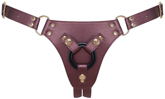 Strap-On-Me Harnais en simili cuir Aubergine