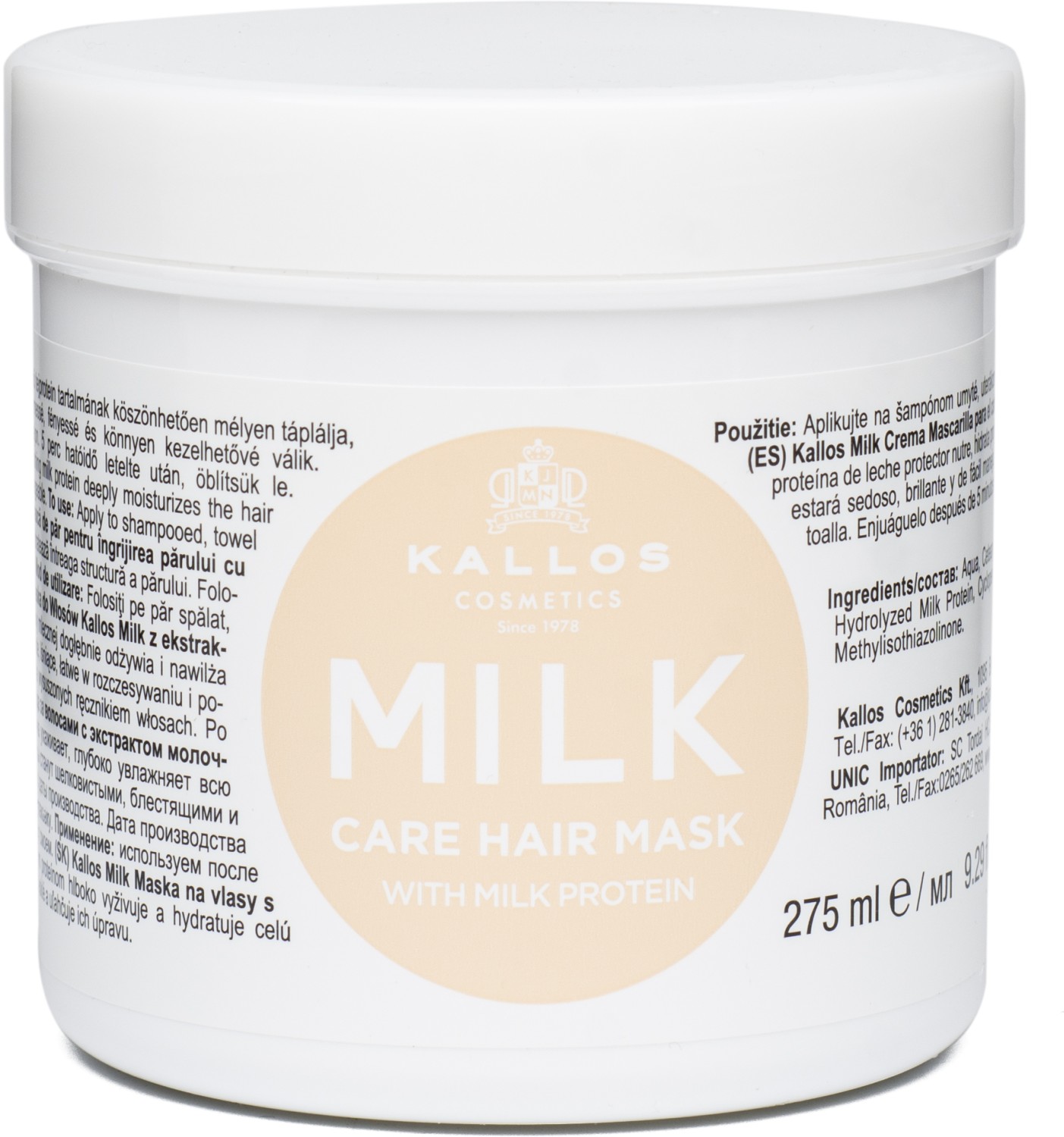 Kallos KJMN Milk Care Hair Mask 275 ml KA-KJMN2130