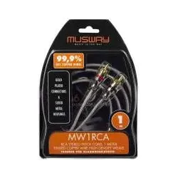 MW1RCA CINCH STEREO AUDIO KABEL AUS HOCHLEITFÄHIGEM VOLLKUPFER (99,9% OFC), 1...
