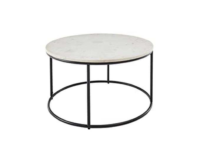 möbelando Wohnzimmertisch >Belfort< (DxH: 80x46 cm) in schwarz - 46 (H)