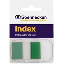 Soennecken Haftstreifen Index 5823 25x43mm 50Streifen Spender grün