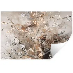 WANDTATTOO Mandelblüte - Kunst - Van Gogh - Beige - Abstrakt Wandsticker 120x80 cm