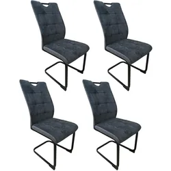 HTI-Living, Stühle, Esszimmerstuhl Mateo Grau (4x)