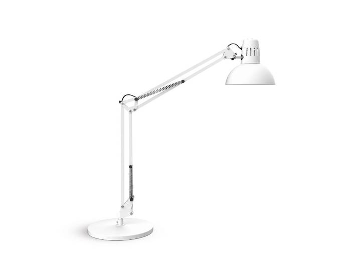 Bureaulamp MAULstudy, wit / opaal, Werkkamer / Kantoor, metaal, bureaulamp