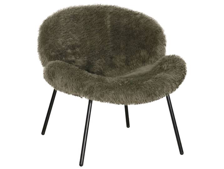 Fauteuil en fausse fourrure vert