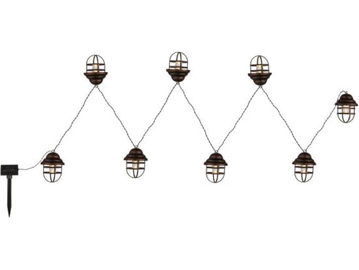 Guirlande lumineuse à LED avec 8 lanternes - IP44 Eclairage solaire extérieur - Décoration de jardin
