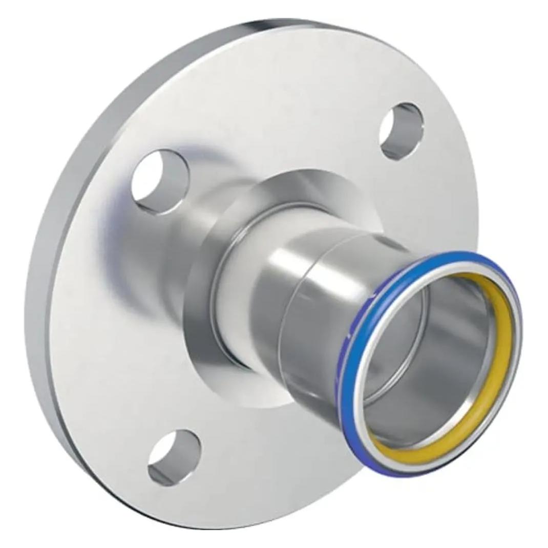 Geberit Mapress Edelstahl Flansch PN 10/16, mit Pressmuffe (Gas), DN 100 (34211)