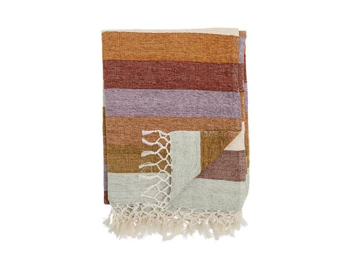 Tagesdecke Mirela – Erdige Farbtöne mit Fransen - Bunt - Luxusbetten24