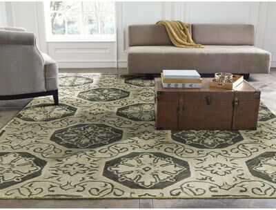 KALATY Seville Beige and Grey Hand-tufted Area Rug