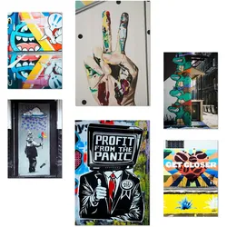 POSTER Set Mit 6 Graffiti Straßenkunst A3 & A4 Rahmenlos
