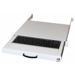 Aixcase 48.3cm Tastaturschublade 1HE DE PS2&USB Trackb.beige