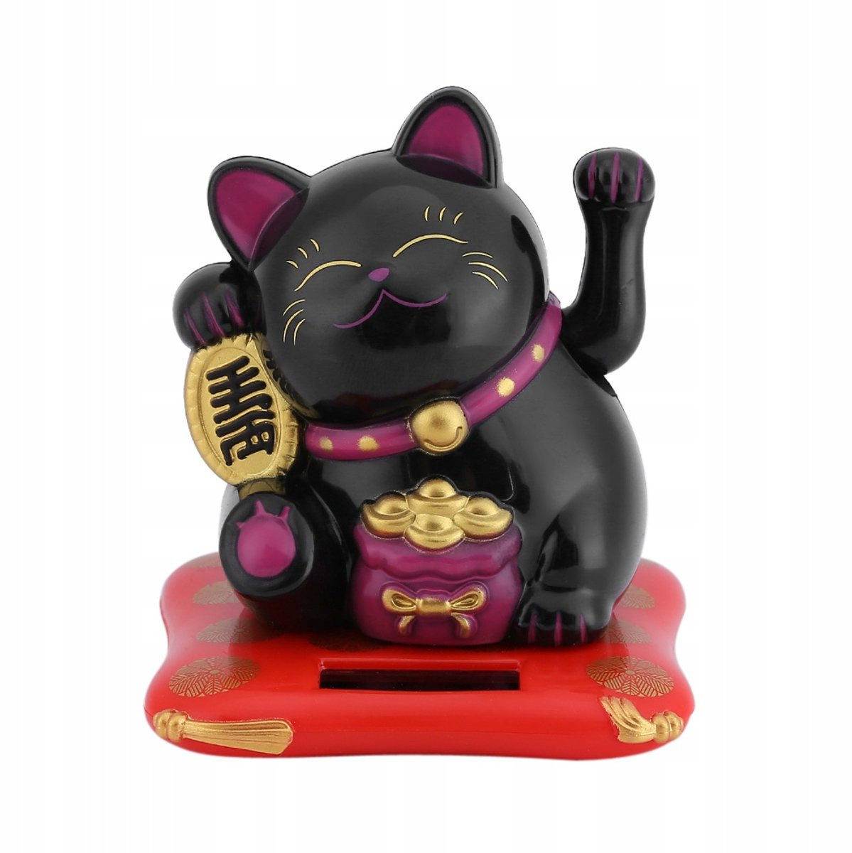Maneki-Neko Zwaaiende Gelukskat Zwart - Tafeldecoratie