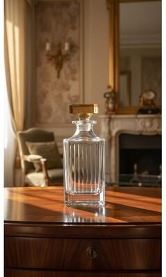 Vivience Square Liquor Bottle With Amber Diamond Cover