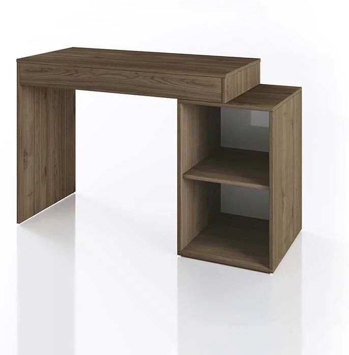 garneroarredamenti Scrivania salvaspazio moderna 120x50cm rovere scuro Giorgia
