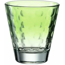 GLASKOCH Leonardo Trinkglas Optic, Becher, Wasserglas, Kalk-Natron Glas, hellgrün, 215 ml, 025898