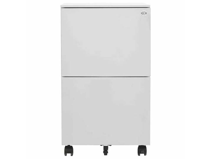 Acier Armoire à dossiers moderne - Classeur mobile - Gris clair 39x45x67 cm Acier CC913