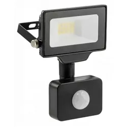 10w LED Flutlicht Strahler für den Außenbereich IP65 mit Bewegungssensor in schwarz Eckig|Kaltweiß