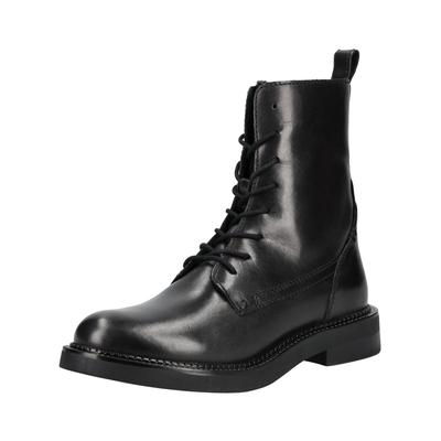 Schnürstiefelette GEOX "Geox Stiefelette Leder", Damen, Gr. 36, schwarz, Leder, Schuhe Schnürstiefelette
