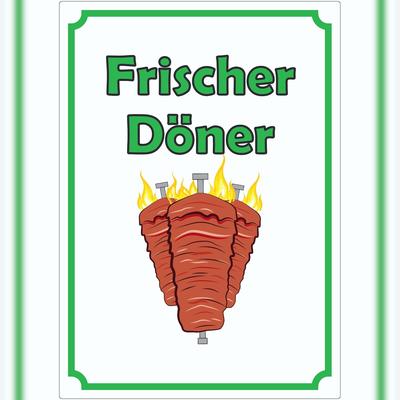HB-Druck Frischer Döner Aufkleber Hochkant A0 (841x1189mm)