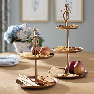 Bow Serving Stands - 2 Tiered Serving Stand - Ballard Designs