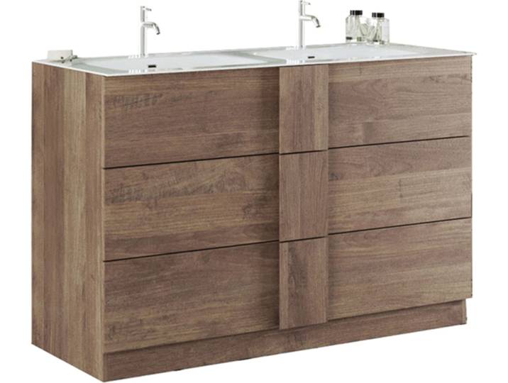 Meuble de salle de bain 3 tiroirs Venus salle de bain Chene Mercure - Basika