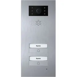 Avitec XD2 Video Türsprechanlage Silber 2 Draht-BUS IP Technik Unterputz oder Aufputz mit 2x Monitor XD5