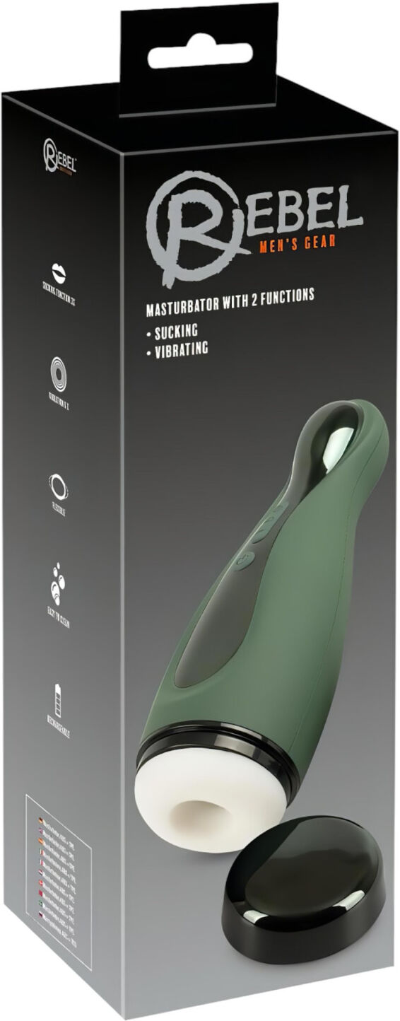 Rebel 2-in-1 Rechargeable Vibrating & Suction Male Masturbator