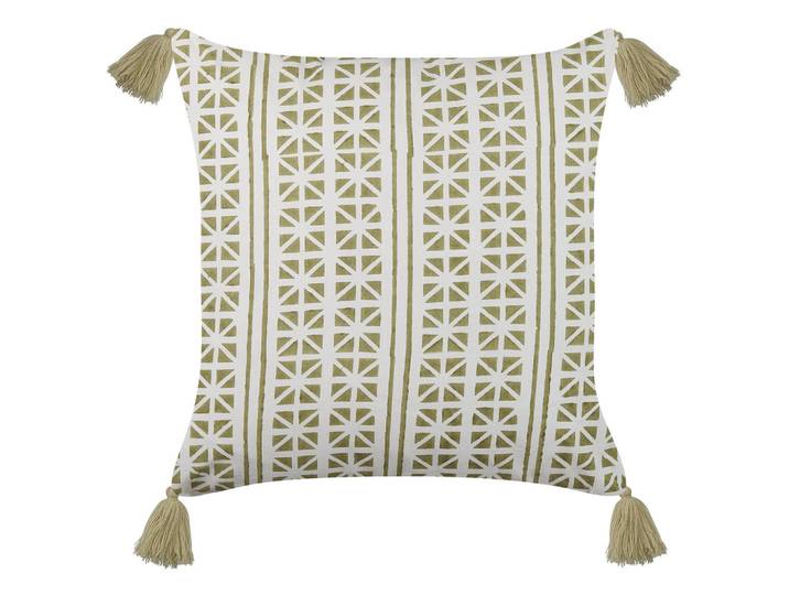 Beliani Dekokissen Hellgrün 45/45 cm Syringa, 45x45 cm, Heimtextilien, Wohntextilien, Kissen, Zierkissen