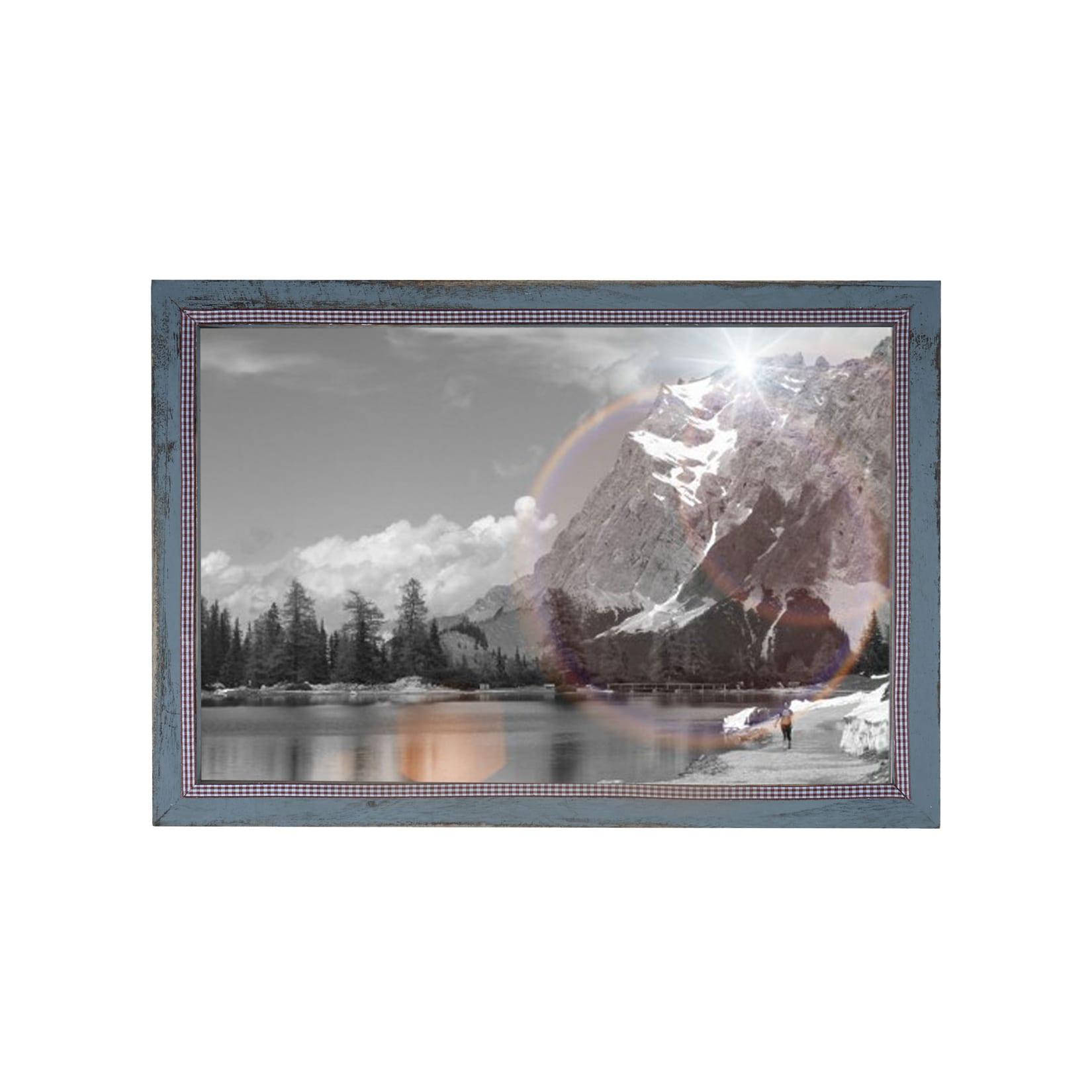 Bilderrahmen H248, Fotorahmen Holzrahmen, 36x51cm Shabby-Look Landhaus ~ grau