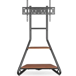 Nedis TV Bodenständer 37 - 75 " maximal unterstützes Bildschirmgewicht: 40 kg Bauhaus Design (40 kg, 37" - 75"), TV Ständer, Schwarz