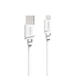 hama 00201801 Ladekabel, USB-A - Lightning, für iPhone/iPad, MFi, 2 m, Weiß