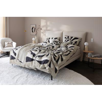Wendebettwäsche "Plant", grau, B/L: 155cm x 220cm, Satin, B/L: 80cm x 80cm, Satin, Obermaterial: 100% Baumwolle, SCHÖNER WOHNEN-KOLLEKTION, Bettwäsche, Wendebettwäsche, aus 100% Baumwolle